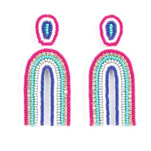 Colorful Seed Bead Statement Earrings